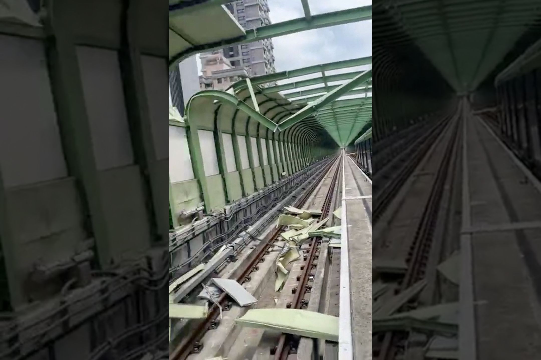 台湾工地吊臂掉落砸中捷运列车  酿1死10伤
