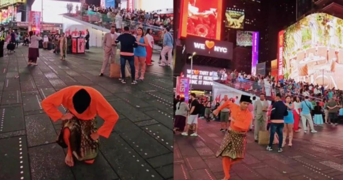 马来舞者受启发 纽约时代广场大跳民族舞蹈 