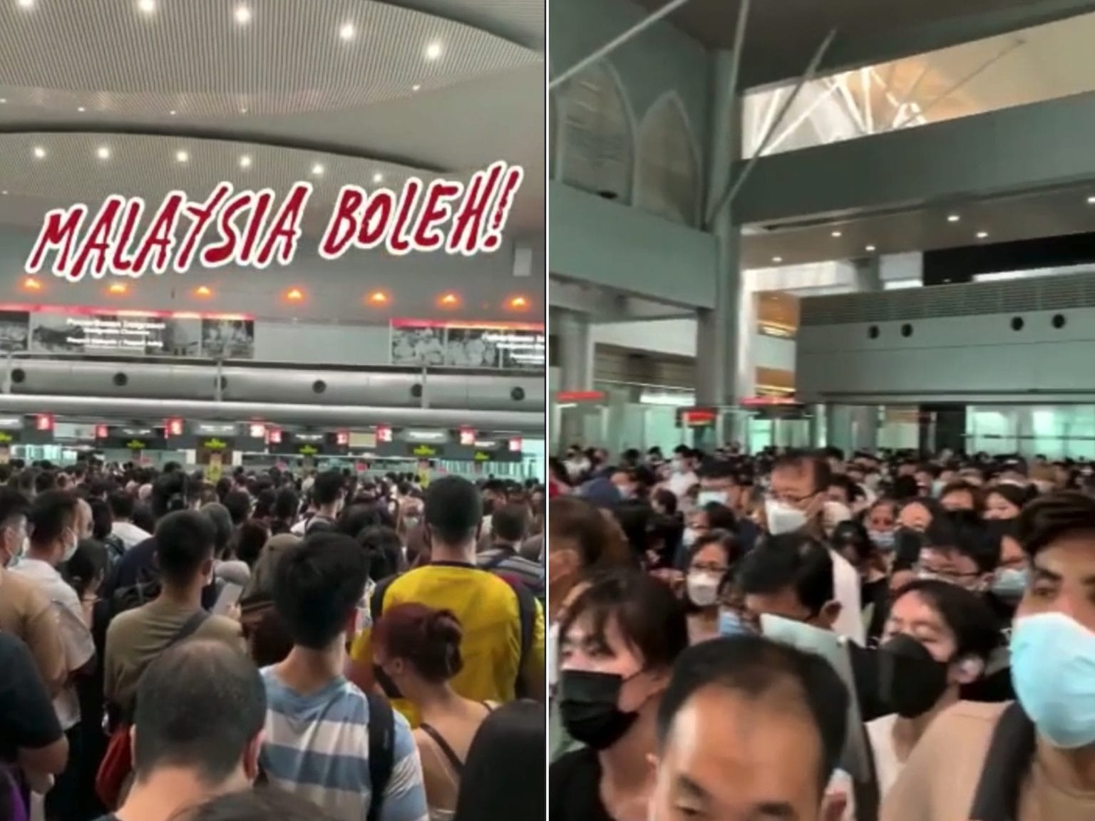 中国游客大举涌入堵机场?  移民局：网传画面是旧视频
