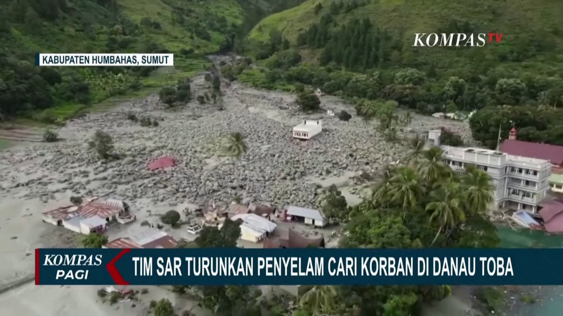 印尼多巴湖雨后爆山洪  巨石滚下山1死11失踪