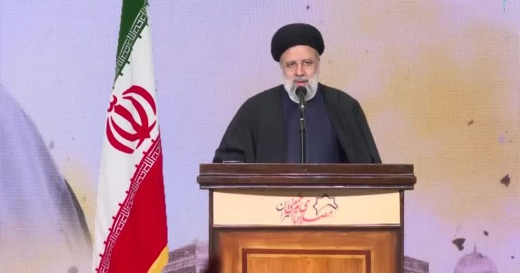 伊朗总统莱希发出严厉警告，扬言采取报复行动。——路透社 视频截图