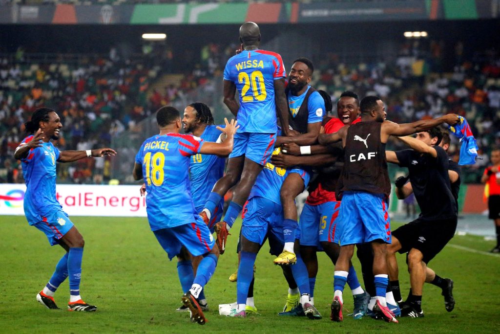 刚果民主共和国时隔9年再次晋级半决赛。——照片：路透社