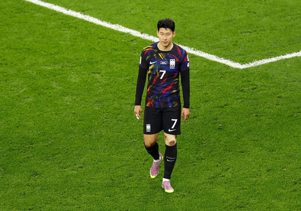 韩国队长孙兴慜未能实现赛前目标，带领球队进入决赛争夺冠军。——照片：路透社