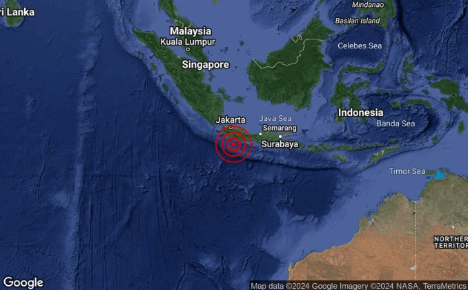 爪哇岛外海6.3级地震  印尼多地有震感无海啸威胁