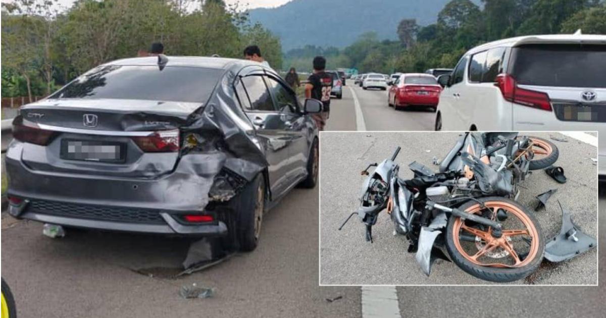 车子停紧急车道接电话 摩托骑士撞轿车身亡