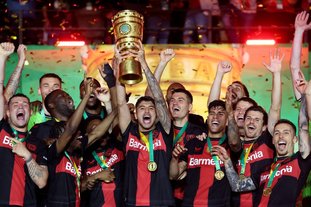 2023/24赛季德国杯冠军：勒沃库森。——照片：路透社