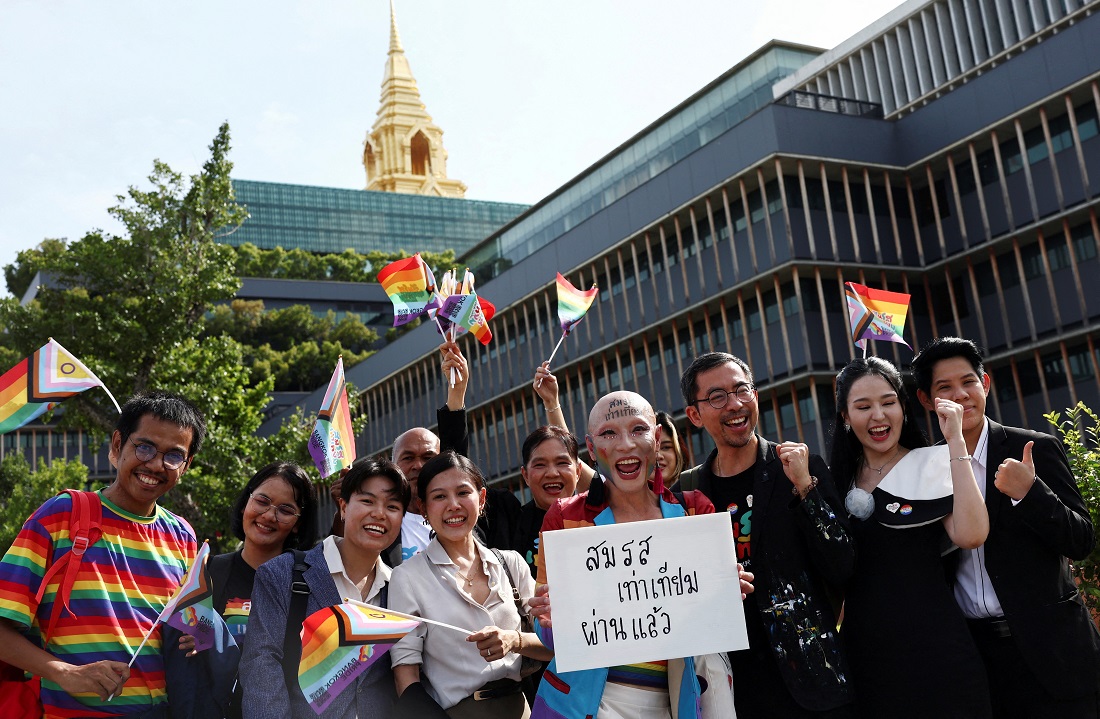 参议院高票通过 泰国承认同性婚姻成东南亚首国