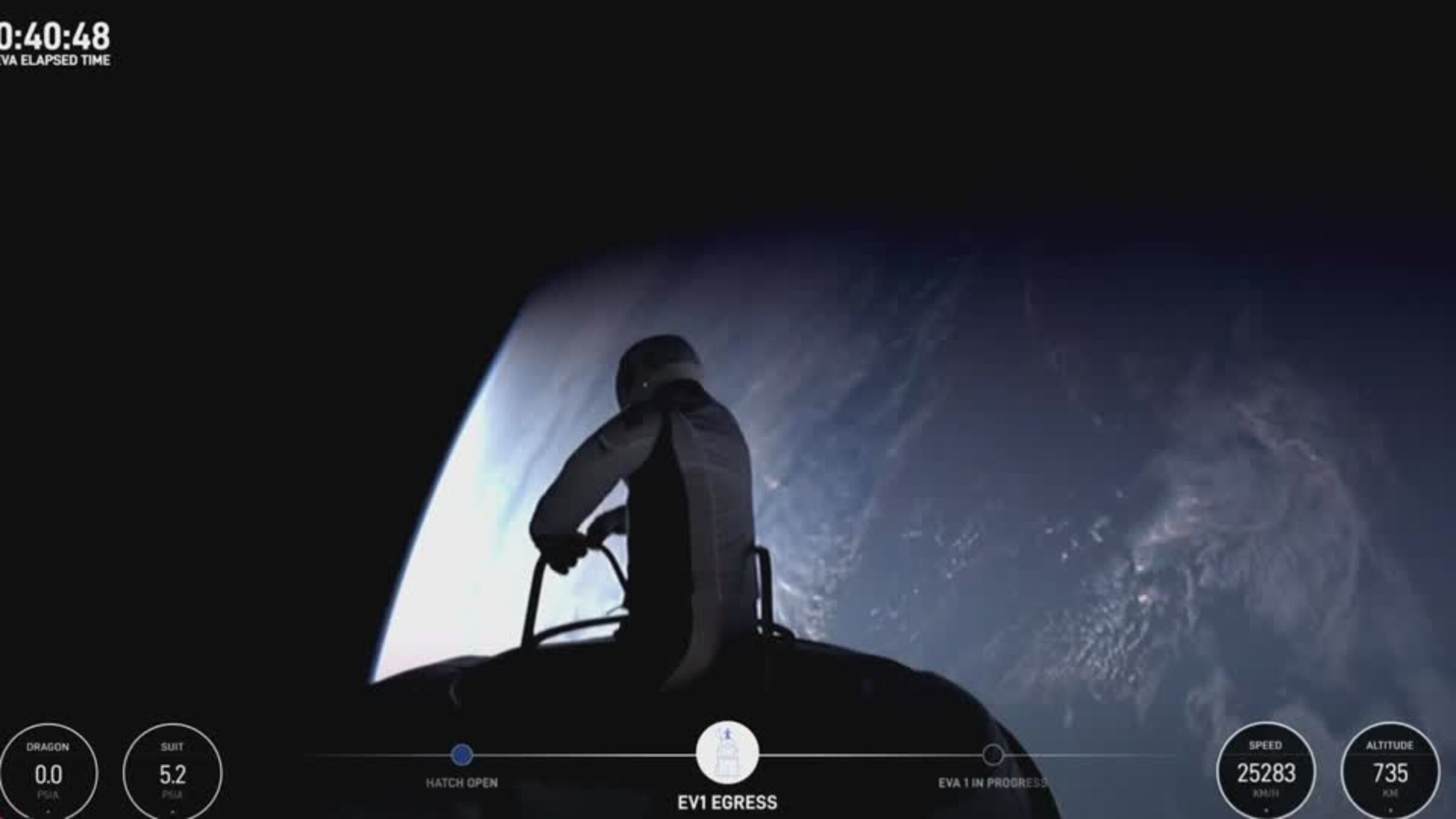 SpaceX首次商业太空漫步  2非职业太空人顺利出舱