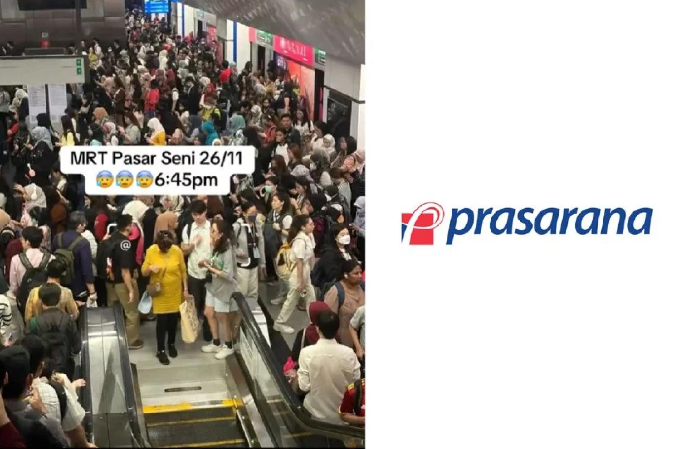 捷运月台人挤人 Prasarana允诺改善