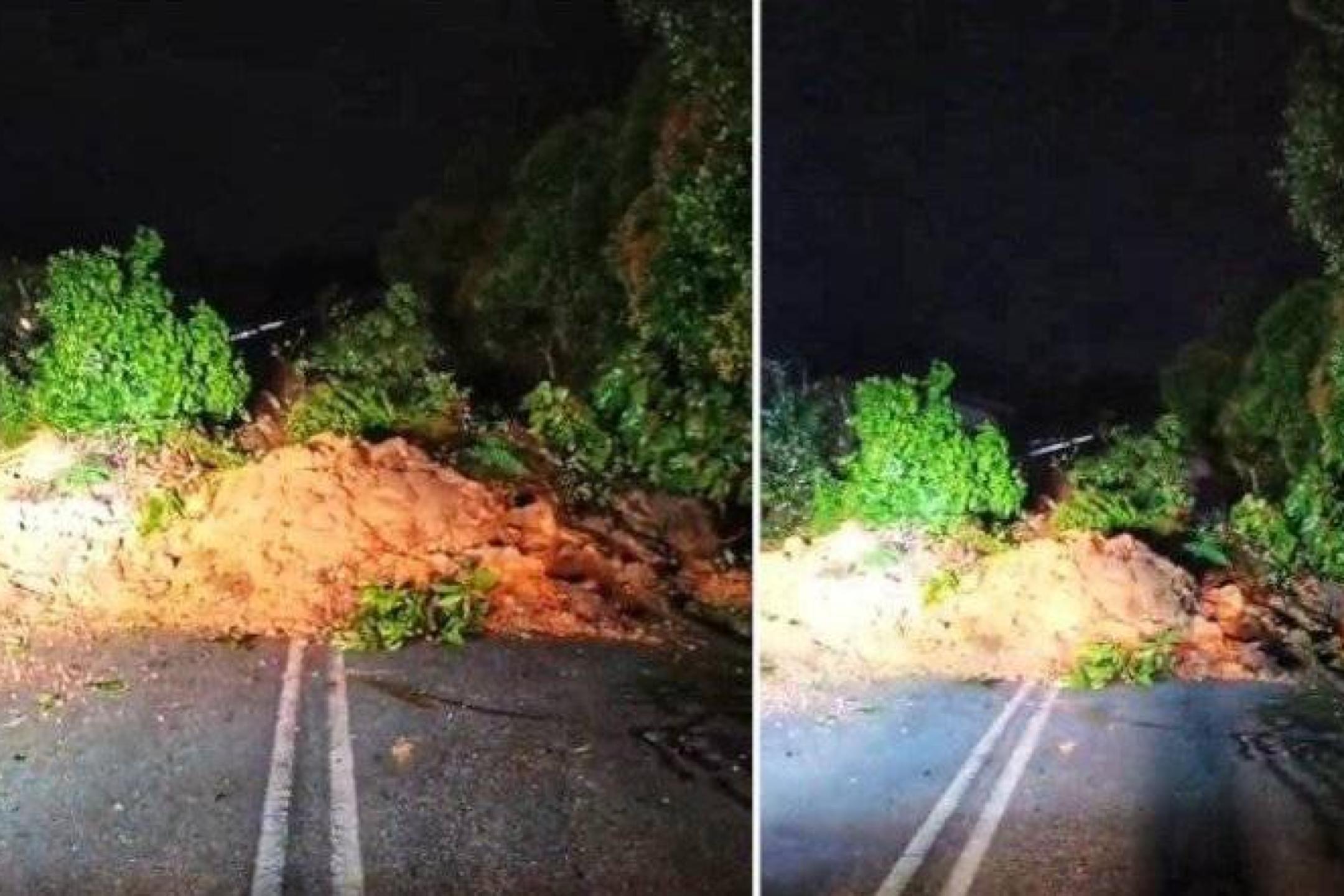 金马仑再传土崩 道路中断交通受阻