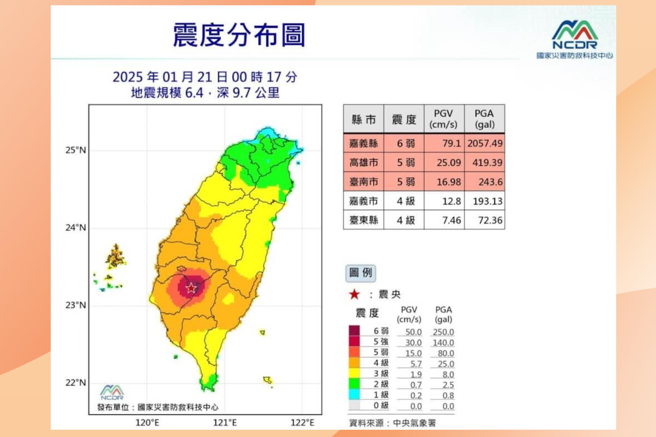 台湾嘉义6.4地震全台摇晃  26人受伤无重大灾情